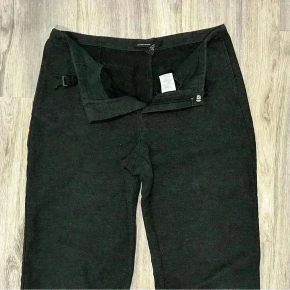 Club Monaco Charcoal Gray Dress Work Pants Buckle Trouser Cotton Blend Size 6 - Picture 8 of 9